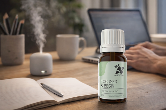 Synergie Concentration & Clarté — 10 ml Référence flacon : Focused & Begin Essential Oil Blend