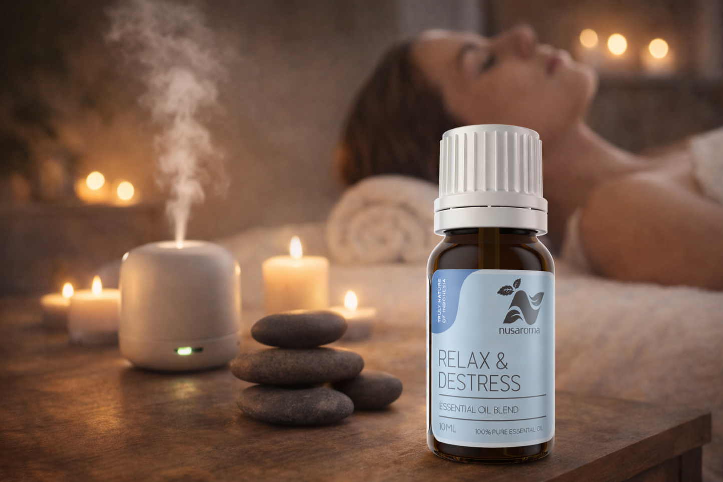 Synergie Détente & Harmonie — 10 ml Référence flacon : Relax & Destress Essential Oil Blend