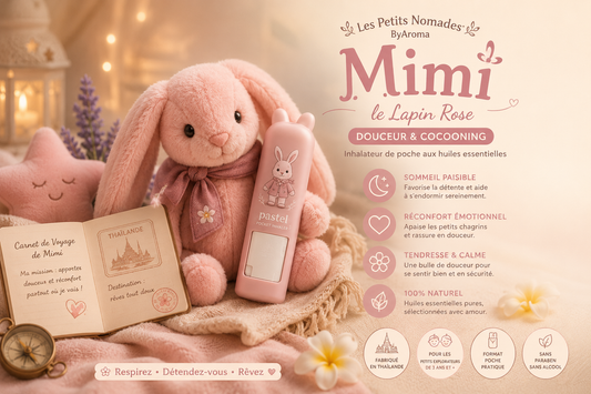 Mimi le Lapin Rose — Inhalateur Aromatique Enfant